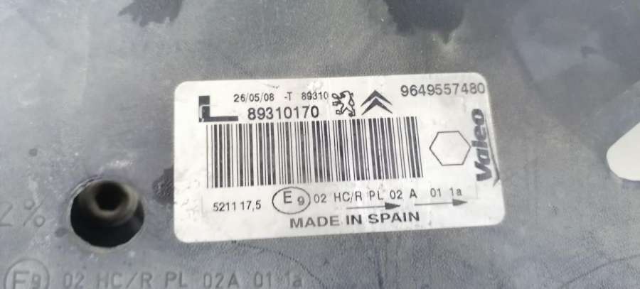 VALEO893101709649557480 Фара левая  Citroen Xsara Picasso  минивэн 2008г. | Фото № 4  VALEO893101709649557480 Фара левая  Citroen Xsara Picasso  минивэн 2008г. - Фото 4