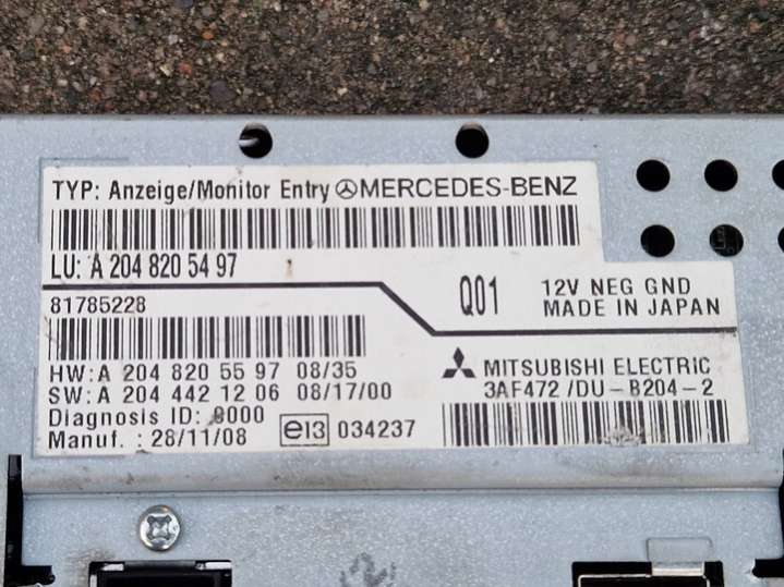 A2048205497 Блок навигации Mercedes C W204/S204 (2007-2012) 2007г. | Фото № 4 A2048205497 Блок навигации Mercedes C W204/S204 (2007-2012) 2007г. - Фото 4