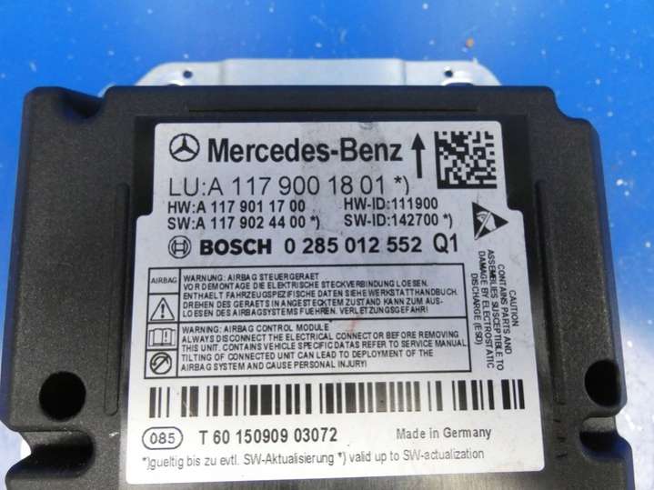 A1179001801 Блок AirBag  Mercedes A W176 (2012-2015) 2012г. | Фото № 2  A1179001801 Блок AirBag  Mercedes A W176 (2012-2015) 2012г. - Фото 2