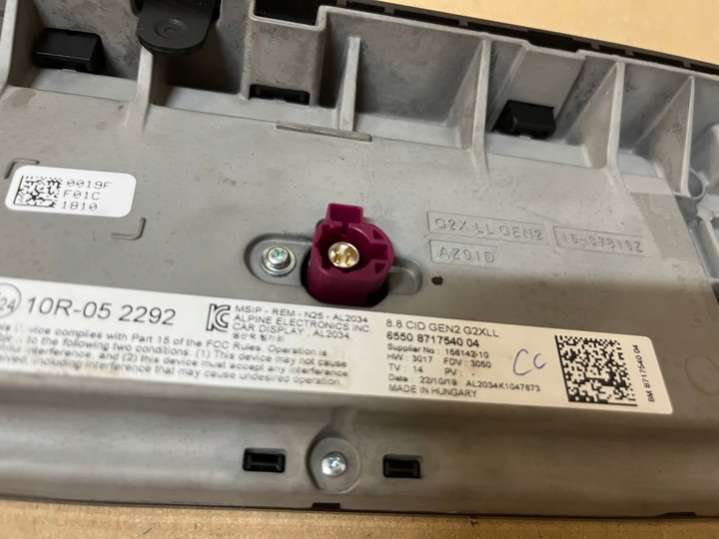 8717540655087175400410R0522921537816Z1537816 Блок навигации  BMW 3 G20/G21 (2018-2022) 2018г. | Фото № 13  8717540655087175400410R0522921537816Z1537816 Блок навигации  BMW 3 G20/G21 (2018-2022) 2018г. - Фото 13