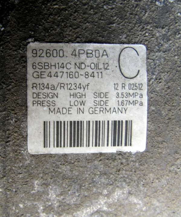 926004PB0A Компрессор кондиционера  Nissan Qashqai 2 поколение (2013-2017) 2013г. | Фото № 3  926004PB0A Компрессор кондиционера  Nissan Qashqai 2 поколение (2013-2017) 2013г. - Фото 3