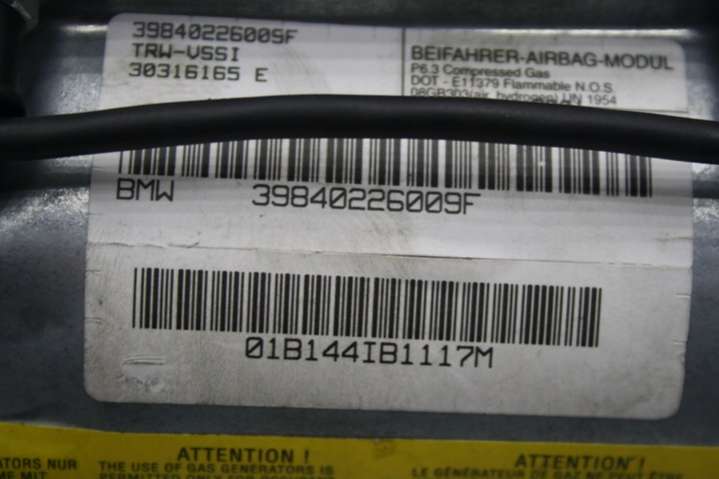 39840226009F Подушка безопасности  BMW X5 E53 (1999-2003) 1999г. | Фото № 8  39840226009F Подушка безопасности  BMW X5 E53 (1999-2003) 1999г. - Фото 8