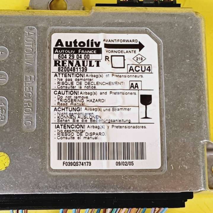 6042904008200481139A Блок AirBag Renault Scenic 2 поколение (2003-2006) 2003г. | Фото № 2 6042904008200481139A Блок AirBag Renault Scenic 2 поколение (2003-2006) 2003г. - Фото 2