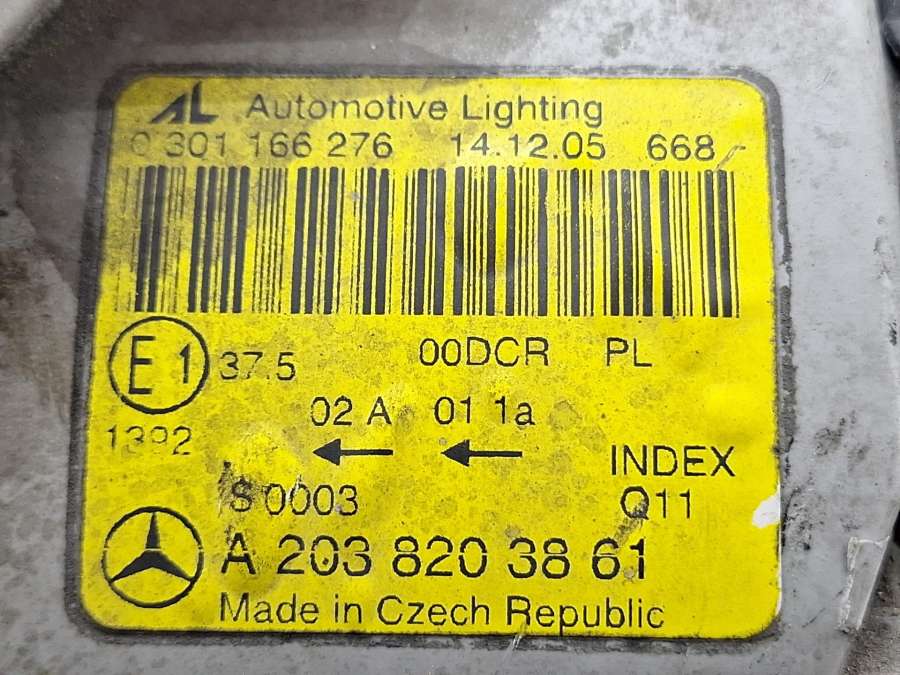 A20382038610301166276 Фара правая Mercedes-Benz C W203/S203/CL203 W203.054 2005г. | Фото № 3 A20382038610301166276 Фара правая Mercedes-Benz C W203/S203/CL203 W203.054 2005г. - Фото 3