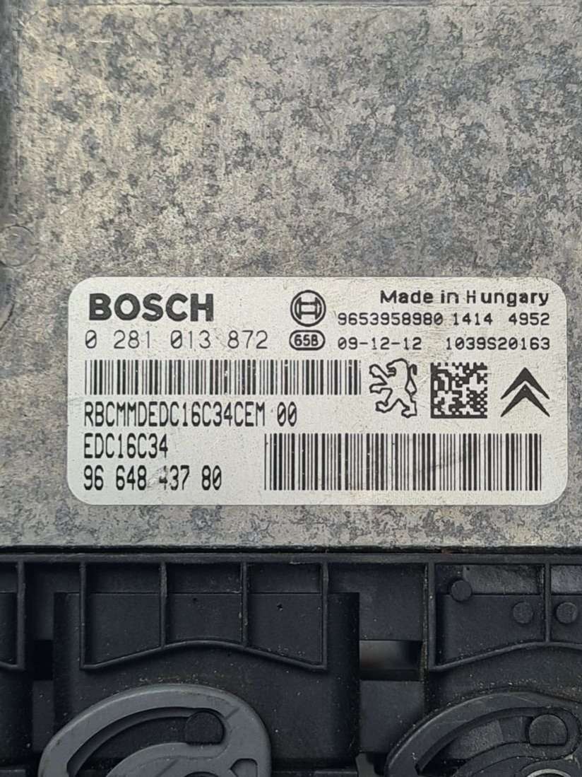 0281013872 9664843780 Блок управления двигателем Peugeot 308 1 2011г. | Фото № 4 0281013872 9664843780 Блок управления двигателем Peugeot 308 1 2011г. - Фото 4