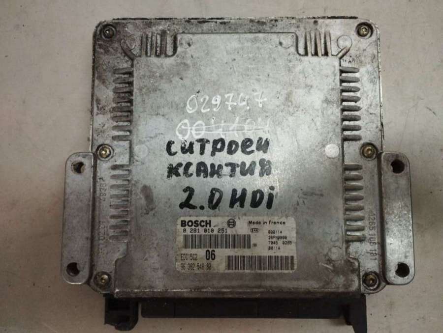 0281010251 9636254880 Блок управления двигателем  Citroen Xsara 2001г. | Фото № 1  0281010251 9636254880 Блок управления двигателем  Citroen Xsara 2001г. - Фото 1