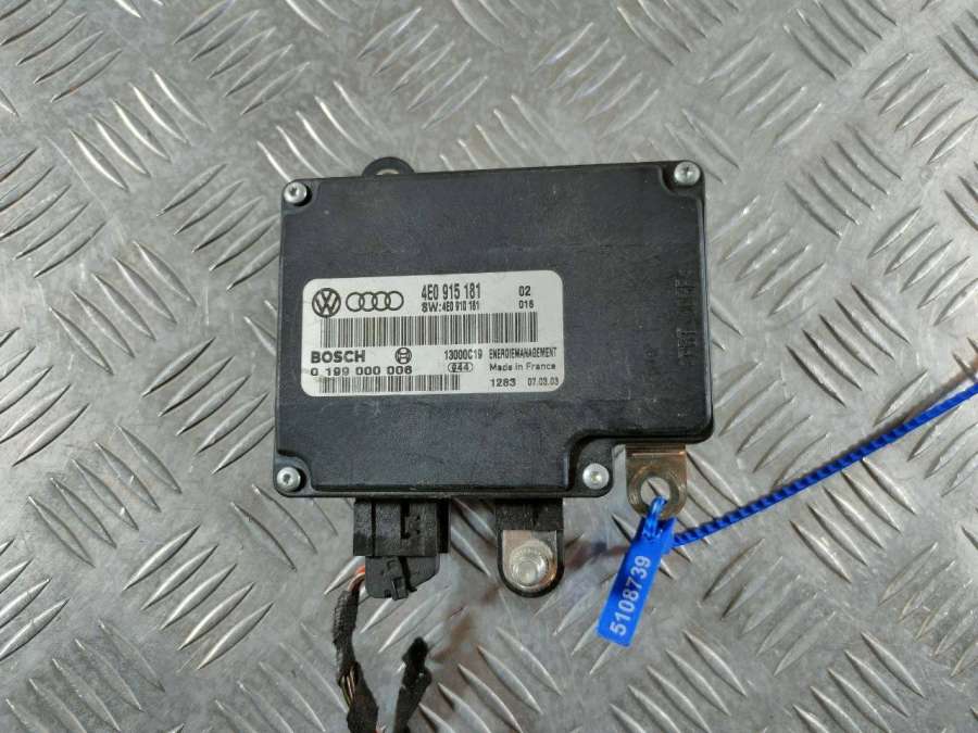 4E091518101990000064E0910181 Блок управления аккумулятором  Audi A8 D3/4E 2007г. | Фото № 1  4E091518101990000064E0910181 Блок управления аккумулятором  Audi A8 D3/4E 2007г. - Фото 1