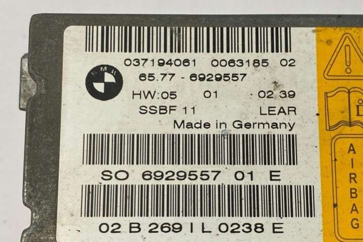 6929557 Блок AirBag BMW 7 E65/E66 (2001-2005) 2001г. | Фото № 1 6929557 Блок AirBag BMW 7 E65/E66 (2001-2005) 2001г. - Фото 1