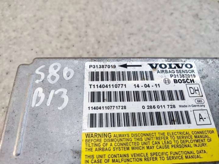 31387019 Блок AirBag Volvo S80 2 поколение (2006-2009) 2006г. | Фото № 3 31387019 Блок AirBag Volvo S80 2 поколение (2006-2009) 2006г. - Фото 3