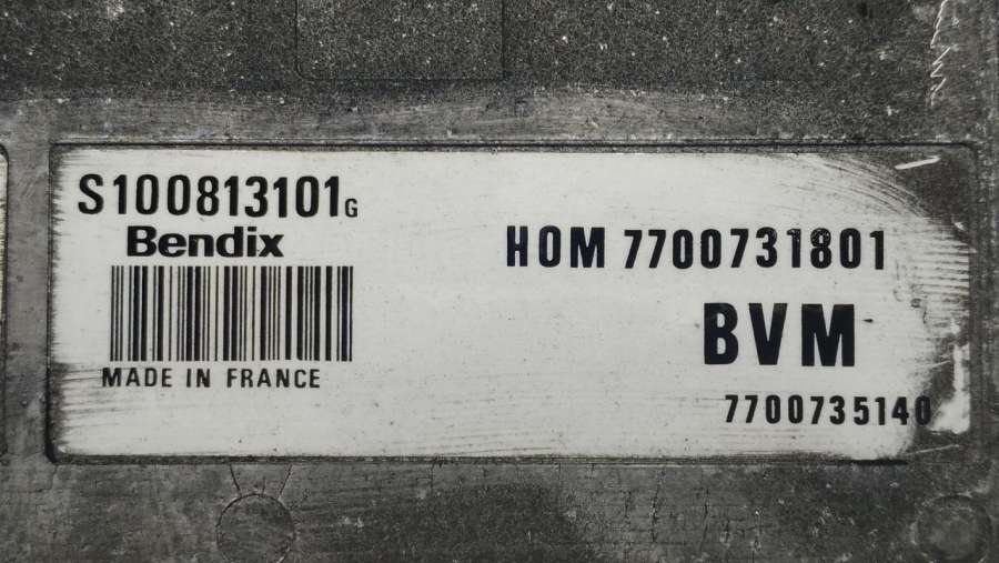 BVMHOM77007318017700735140BENDIXS100813101G Блок управления двигателем  Renault 19 2 1999г. | Фото № 3  BVMHOM77007318017700735140BENDIXS100813101G Блок управления двигателем  Renault 19 2 1999г. - Фото 3