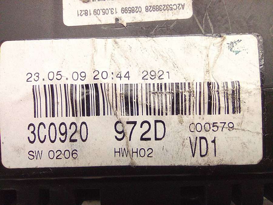 3C0920972DA2C53219792A2C53356086 Щиток приборов (приборная панель)  Volkswagen Passat B6 2009г. | Фото № 6  3C0920972DA2C53219792A2C53356086 Щиток приборов (приборная панель)  Volkswagen Passat B6 2009г. - Фото 6