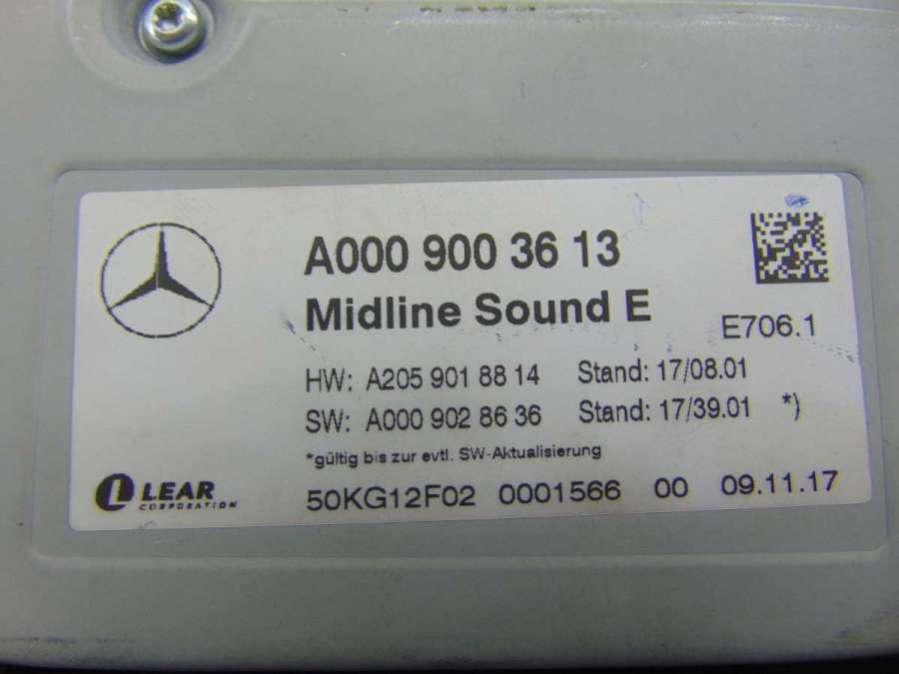 A0009003613A2059006240 Усилитель акустический  Mercedes C W205 2019г. | Фото № 3  A0009003613A2059006240 Усилитель акустический  Mercedes C W205 2019г. - Фото 3