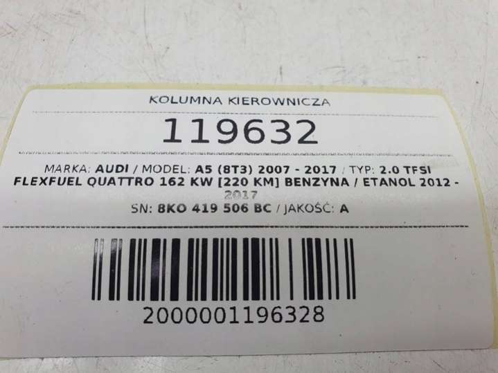 8K0419506BC Рулевая колонка Audi A4 B8/8K (2007-2011) 2007г. | Фото № 6 8K0419506BC Рулевая колонка Audi A4 B8/8K (2007-2011) 2007г. - Фото 6