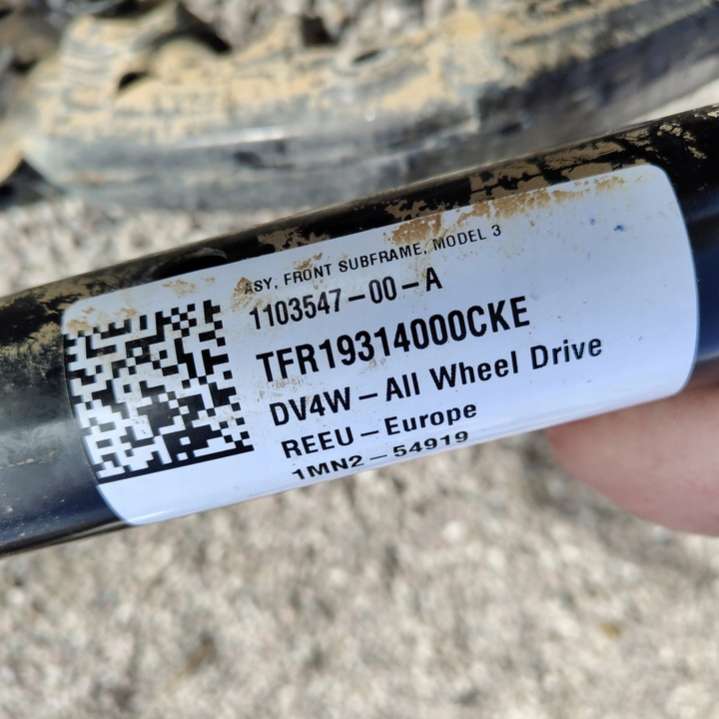 1103547-00-A Балка подвески передняя (подрамник)  Tesla Model 3 1 поколение (2017-2024) 2017г. | Фото № 6  1103547-00-A Балка подвески передняя (подрамник)  Tesla Model 3 1 поколение (2017-2024) 2017г. - Фото 6