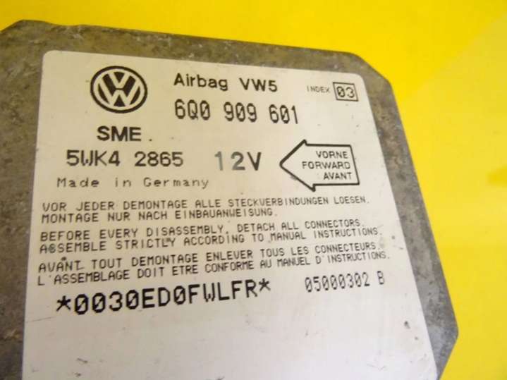 6Q0909601 NR1845 Блок AirBag  Volkswagen Golf 4 поколение (1997-2004) 1997г. | Фото № 2  6Q0909601 NR1845 Блок AirBag  Volkswagen Golf 4 поколение (1997-2004) 1997г. - Фото 2