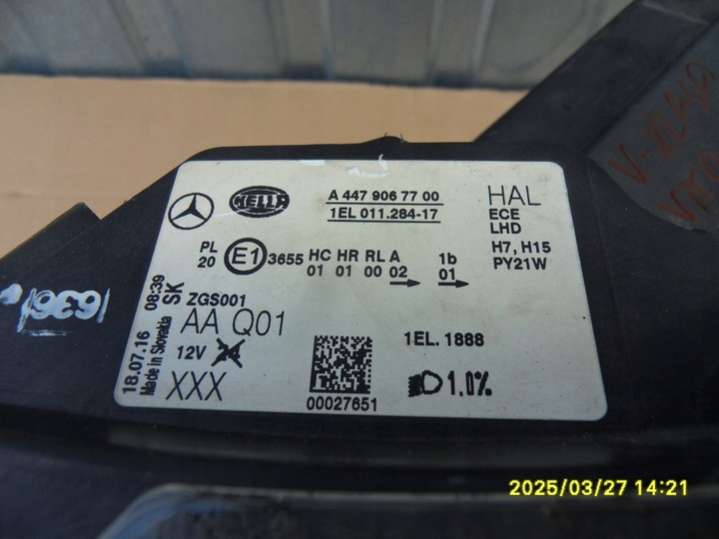 A4479067700 Фара левая Mercedes Vito W447 (2014-2024) 2014г. | Фото № 2 A4479067700 Фара левая Mercedes Vito W447 (2014-2024) 2014г. - Фото 2