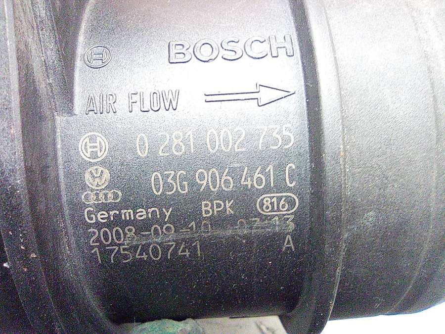 028100273503G906461C1383498ET009149181 Расходомер воздуха  Audi A4 B8/8K 2010г. | Фото № 6  028100273503G906461C1383498ET009149181 Расходомер воздуха  Audi A4 B8/8K 2010г. - Фото 6