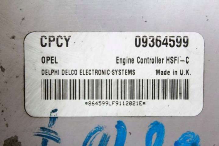 09364599 Блок управления двигателем Opel Vectra B (1995-1999) 1995г. | Фото № 7 09364599 Блок управления двигателем Opel Vectra B (1995-1999) 1995г. - Фото 7