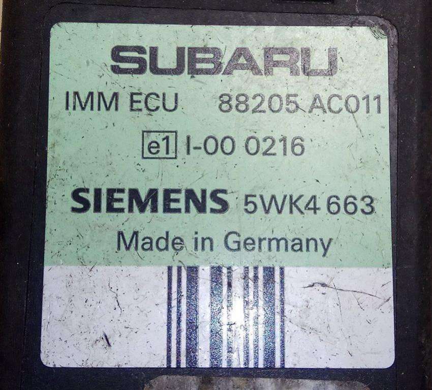 88205AC0115WK46631-000216SIEMENS Иммобилайзер  Subaru Outback  1998г. | Фото № 2  88205AC0115WK46631-000216SIEMENS Иммобилайзер  Subaru Outback  1998г. - Фото 2