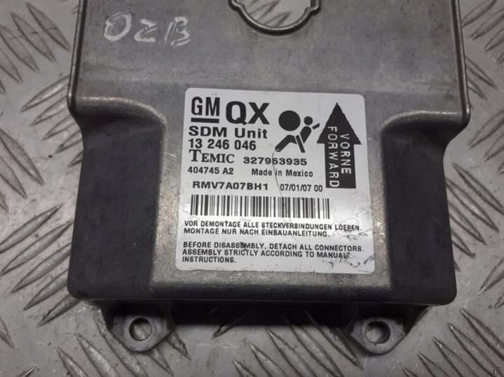 13246046 Блок AirBag Opel Zafira A (1999-2003) 1999г. | Фото № 3 13246046 Блок AirBag Opel Zafira A (1999-2003) 1999г. - Фото 3