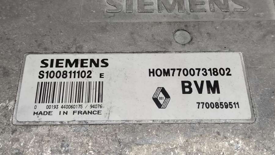 SIEMENSBVMHOM77007318027700859511S100811102E Блок управления двигателем Renault 5 2 1994г. | Фото № 3 SIEMENSBVMHOM77007318027700859511S100811102E Блок управления двигателем Renault 5 2 1994г. - Фото 3