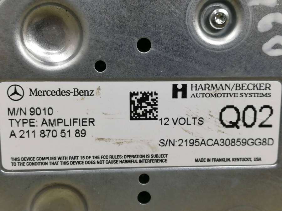 A2118705189 Усилитель звука Mercedes-Benz M внедорожник 5 дв. 2009г. | Фото № 5 A2118705189 Усилитель звука Mercedes-Benz M внедорожник 5 дв. 2009г. - Фото 5