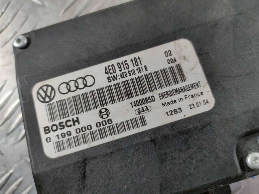 4E091518101990000064E0910181B Блок управления аккумулятором  Audi A8 D3/4E 2007г. | Фото № 6  4E091518101990000064E0910181B Блок управления аккумулятором  Audi A8 D3/4E 2007г. - Фото 6