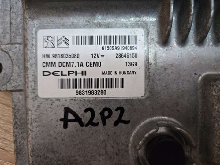 9818035080 Блок управления двигателем Peugeot 508 2 поколение (2018-2023) 2018г. | Фото № 2 9818035080 Блок управления двигателем Peugeot 508 2 поколение (2018-2023) 2018г. - Фото 2