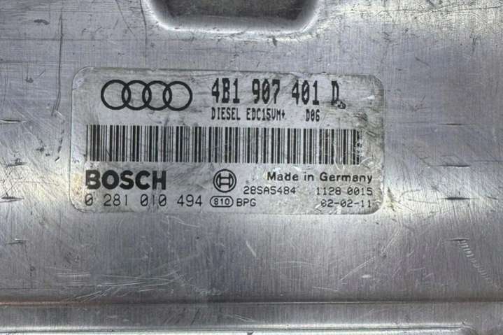 4B1907401D Блок управления двигателем  Audi A6 C5/4B (1997-2004) 1997г. | Фото № 3  4B1907401D Блок управления двигателем  Audi A6 C5/4B (1997-2004) 1997г. - Фото 3