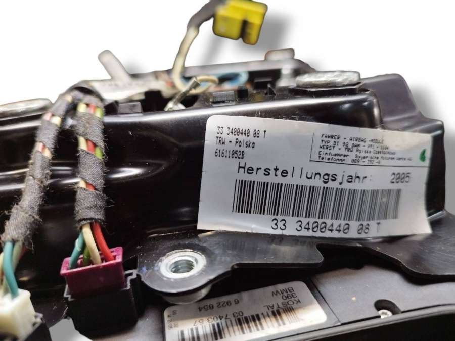 61611052B69033966922854 Подушка безопасности водителя BMW X3 E83 2005г. | Фото № 6 61611052B69033966922854 Подушка безопасности водителя BMW X3 E83 2005г. - Фото 6