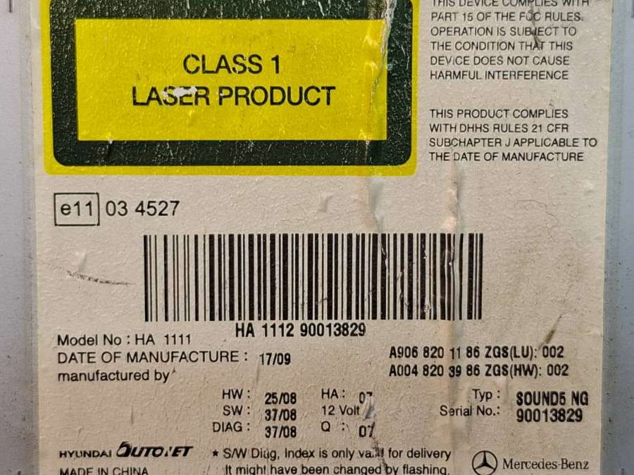 A9068201186 Магнитола  Mercedes-Benz Sprinter 2007г. | Фото № 5  A9068201186 Магнитола  Mercedes-Benz Sprinter 2007г. - Фото 5