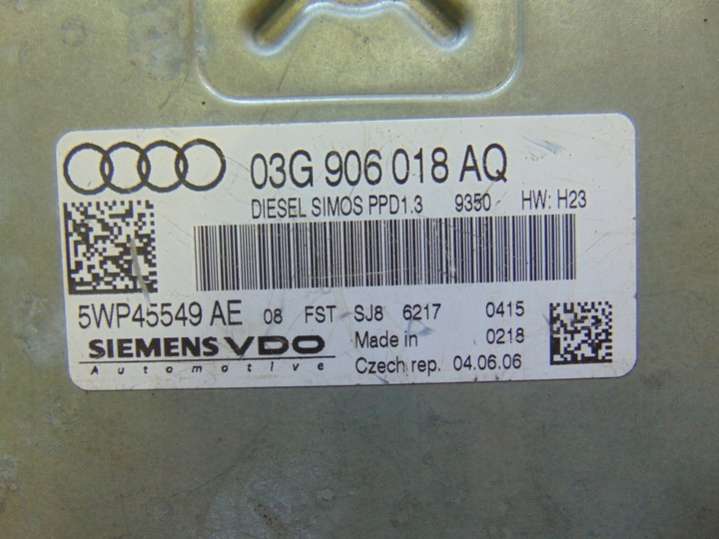 03G906018AQ Блок управления двигателем  Audi A4 B7 (2004-2008) 2004г. | Фото № 1  03G906018AQ Блок управления двигателем  Audi A4 B7 (2004-2008) 2004г. - Фото 1